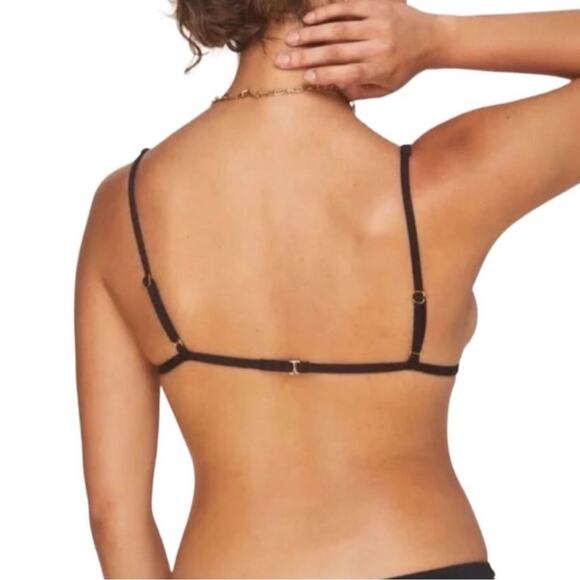 andie swim x demi moore the tropez bikini triangle top women black xlarge xl - Picture 2 of 7